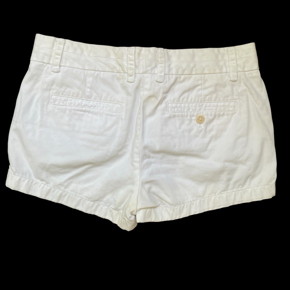 Vintage J Crew twill white chino shorts sz 4 - Picture 2 of 8